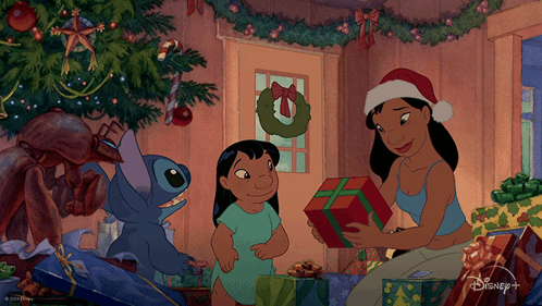 A Christmas Scene From A Disney Movie GIF
