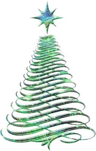 A Christmas Tree With A Star On Top Of It Sticker