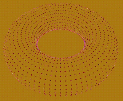 A Circle Of Green Lights With A Hole In The Middle GIF