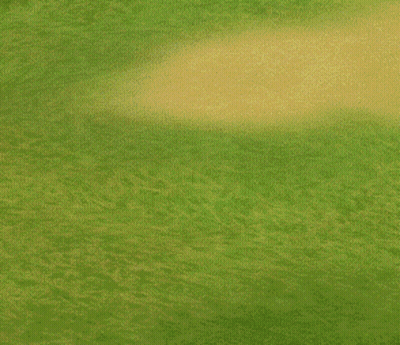 A Circle Of White Clouds Is On A Green Field GIF
