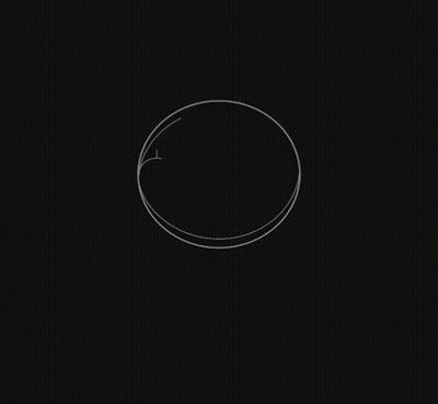 A Circle With A Crescent Moon In The Center GIF