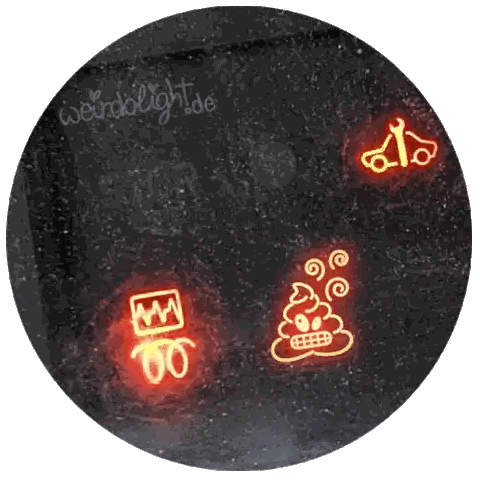 A Circle With The Word Weirddelight.de Written On The Bottom Sticker