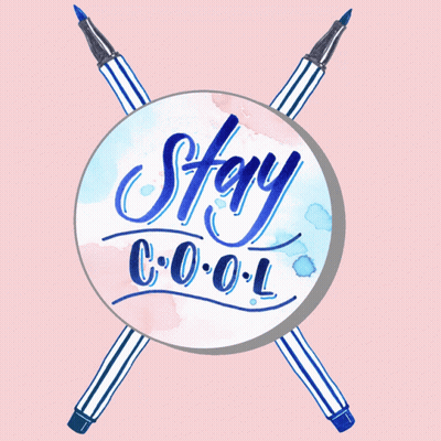 A Circle With The Words " Stay Cool " On It GIF