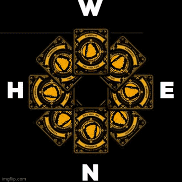 A Circular Pattern Of Playing Cards With The Letters Hw And Nn In The Middle GIF