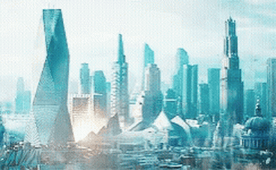 A City With A Lot Of Skyscrapers And Buildings GIF