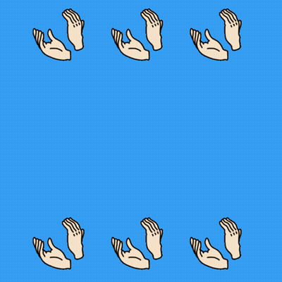 A Clap For First Responders Sign With A Blue Background GIF