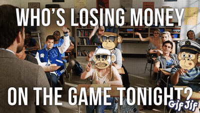 A Classroom Scene With A Caption That Says " Who 'S Losing Money On The Game Tonight Gif Jif " GIF