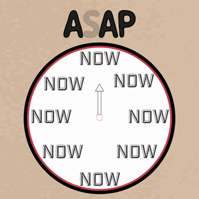 A Clock With The Word Now In The Center GIF