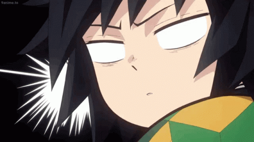 A Close Up Of A Anime Character 'S Face With A Black Background GIF