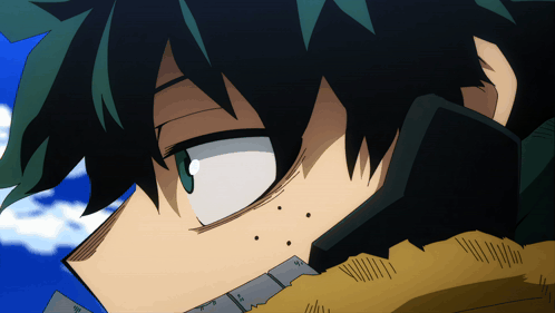 A Close Up Of A Anime Character 'S Face With A Mask On GIF