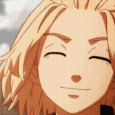 A Close Up Of A Anime Character 'S Face With Long Blonde Hair GIF