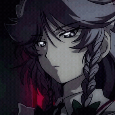 A Close Up Of A Anime Character With A Braided Hair Style GIF