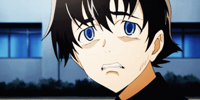 A Close Up Of A Anime Character With Blue Eyes GIF