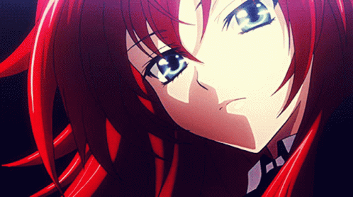 A Close Up Of A Anime Character With Red Hair GIF