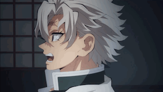 A Close Up Of A Anime Character With White Hair GIF