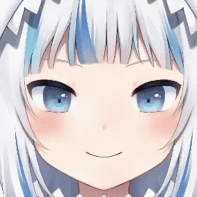 A Close Up Of A Anime Girl 'S Face With A Smile On Her Face . GIF
