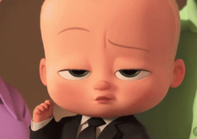 A Close Up Of A Baby In A Suit And Tie GIF