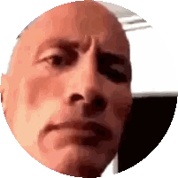 A Close Up Of A Bald Man 'S Face In A Circle Sticker