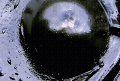 A Close Up Of A Black Sphere With A White Circle In The Middle GIF