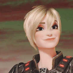 A Close Up Of A Blonde Cartoon Character With A Smile On Her Face GIF