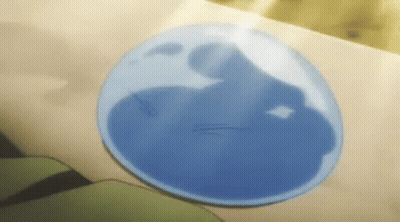 A Close Up Of A Blue Bubble On A Person 'S Hand . GIF