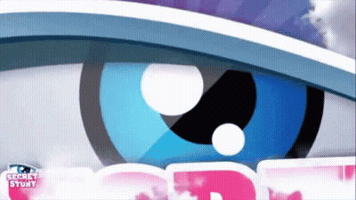 A Close Up Of A Blue Eye With The Words Secret Story On The Bottom GIF