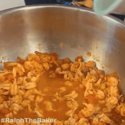 A Close Up Of A Bowl Of Food With The Hashtag #Ralphthebaker On The Bottom GIF