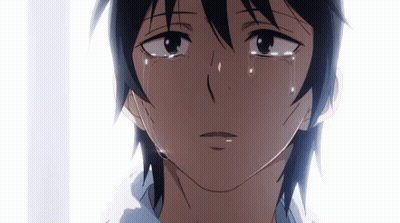 A Close Up Of A Boy 'S Face With Tears Running Down His Face GIF