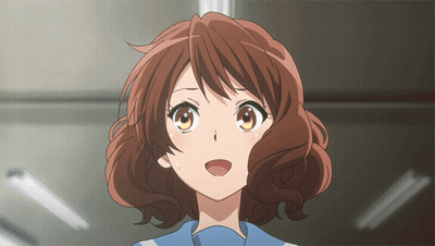 A Close Up Of A Brown Haired Anime Girl GIF