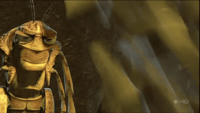A Close Up Of A Bug On A Screen That Says Hd On It GIF