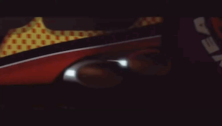 A Close Up Of A Car 'S Exhaust Pipes With A Sticker That Says ' Weak ' On It GIF