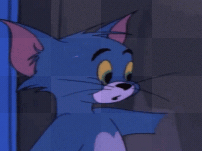 A Close Up Of A Cartoon Cat With A Serious Look On His Face GIF