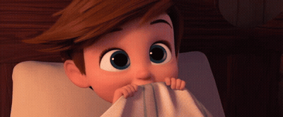 A Close Up Of A Cartoon Character Covering His Mouth With A Blanket GIF