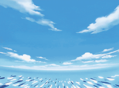 A Close Up Of A Cartoon Character Flying In The Air GIF