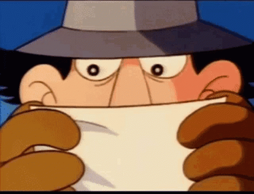 A Close Up Of A Cartoon Character Holding A Piece Of Paper . GIF