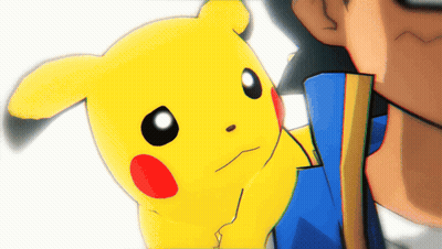 A Close Up Of A Cartoon Character Holding A Small Yellow Animal GIF
