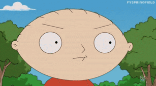 A Close Up Of A Cartoon Character Named Stewie GIF