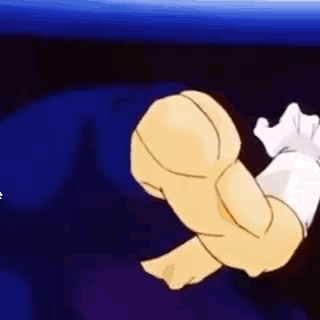 A Close Up Of A Cartoon Character 'S Arm And Leg . GIF