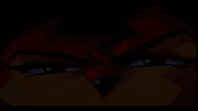 A Close Up Of A Cartoon Character 'S Face And Eyes GIF