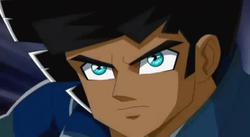 A Close Up Of A Cartoon Character 'S Face Shows His Blue Eyes GIF