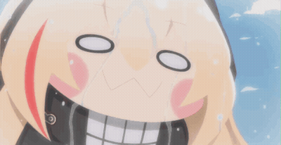 A Close Up Of A Cartoon Character 'S Face With A Big Mouth GIF