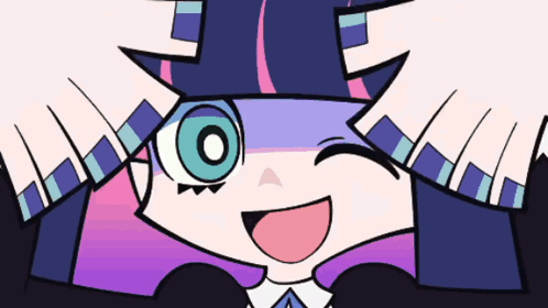 A Close Up Of A Cartoon Character 'S Face With A Blue Eye GIF