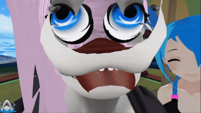 A Close Up Of A Cartoon Character 'S Face With A Blue Eye GIF