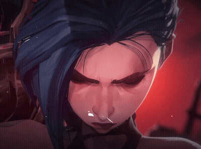 A Close Up Of A Cartoon Character 'S Face With A Cross In Her Eyes GIF