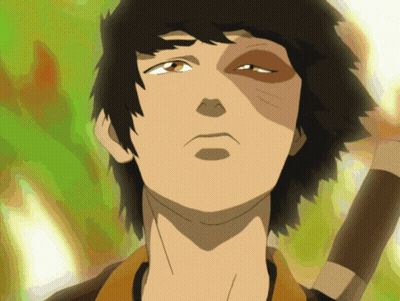 A Close Up Of A Cartoon Character 'S Face With A Green Background GIF