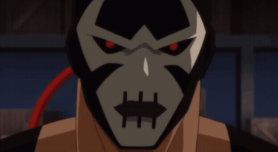 A Close Up Of A Cartoon Character 'S Face With A Mask On GIF