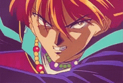 A Close Up Of A Cartoon Character 'S Face With A Necklace Around His Neck GIF