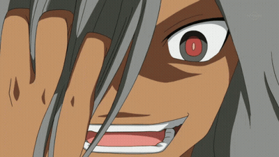 A Close Up Of A Cartoon Character 'S Face With A Red Eye And The Word Tokyo On The Bottom GIF