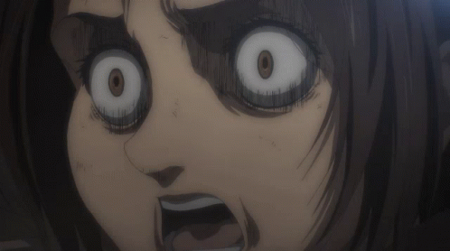 A Close Up Of A Cartoon Character 'S Face With A Shocked Look On Her Face GIF