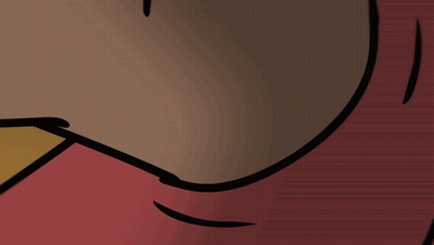 A Close Up Of A Cartoon Character 'S Face With A Slight Smile GIF
